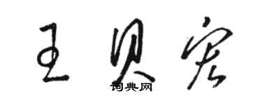 骆恒光王贝宏草书个性签名怎么写