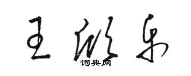 骆恒光王欣乐草书个性签名怎么写