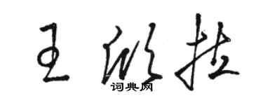 骆恒光王欣拉草书个性签名怎么写