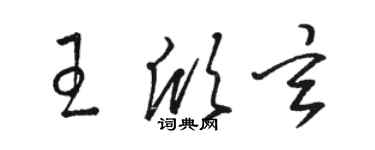 骆恒光王欣玄草书个性签名怎么写
