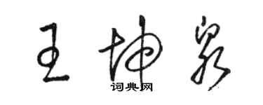 骆恒光王坤泉草书个性签名怎么写