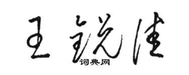 骆恒光王锐佳草书个性签名怎么写