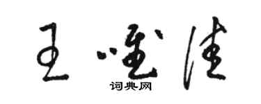 骆恒光王唯佳草书个性签名怎么写
