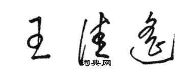 骆恒光王佳遥草书个性签名怎么写