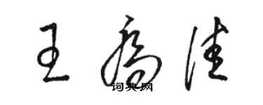 骆恒光王乔佳草书个性签名怎么写