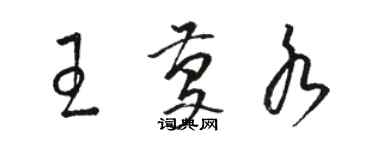 骆恒光王庆水草书个性签名怎么写
