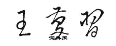 骆恒光王庆习草书个性签名怎么写