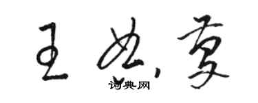 骆恒光王典庆草书个性签名怎么写