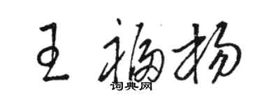 骆恒光王福杨草书个性签名怎么写