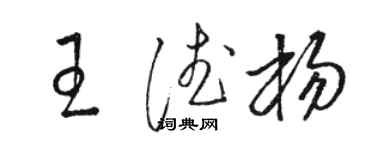 骆恒光王德杨草书个性签名怎么写