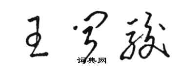 骆恒光王闻骏草书个性签名怎么写