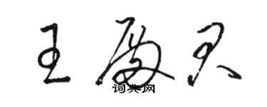 骆恒光王殿君草书个性签名怎么写