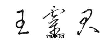 骆恒光王灵君草书个性签名怎么写