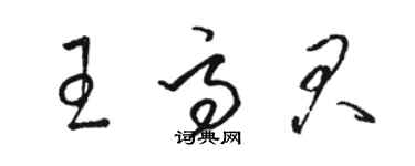 骆恒光王高君草书个性签名怎么写