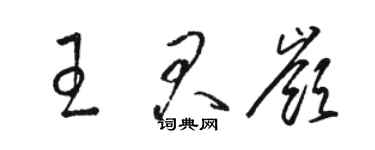 骆恒光王君岭草书个性签名怎么写