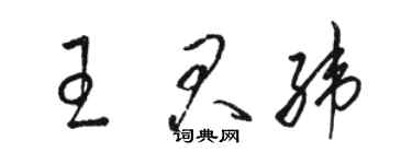 骆恒光王君纬草书个性签名怎么写