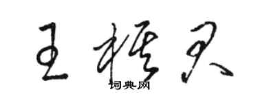 骆恒光王棋君草书个性签名怎么写