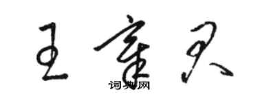 骆恒光王章君草书个性签名怎么写