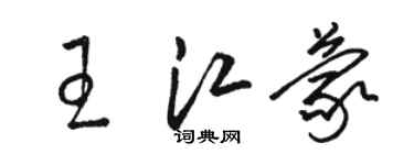 骆恒光王江蒙草书个性签名怎么写