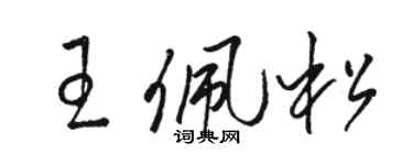 骆恒光王佩松草书个性签名怎么写