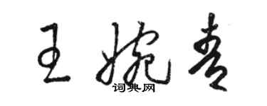骆恒光王婉青草书个性签名怎么写