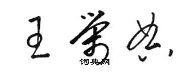 骆恒光王荣典草书个性签名怎么写