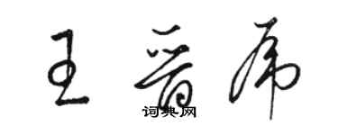 骆恒光王晋虎草书个性签名怎么写