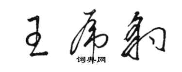 骆恒光王虎豹草书个性签名怎么写