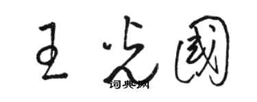 骆恒光王光国草书个性签名怎么写