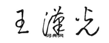 骆恒光王汉光草书个性签名怎么写