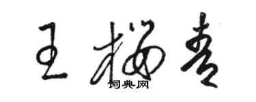 骆恒光王樱青草书个性签名怎么写