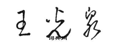 骆恒光王光泉草书个性签名怎么写