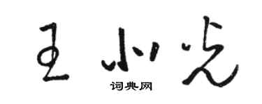 骆恒光王北光草书个性签名怎么写