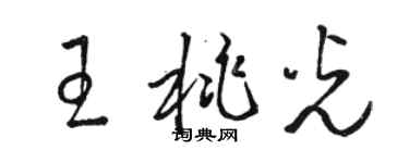 骆恒光王桃光草书个性签名怎么写
