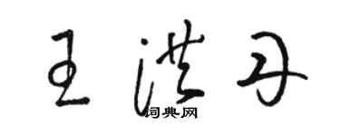 骆恒光王洪丹草书个性签名怎么写