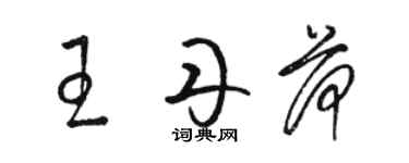骆恒光王丹荷草书个性签名怎么写
