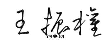 骆恒光王振权草书个性签名怎么写