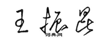 骆恒光王振昆草书个性签名怎么写