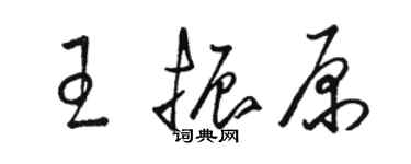 骆恒光王振原草书个性签名怎么写