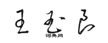 骆恒光王玉良草书个性签名怎么写