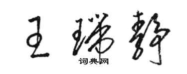 骆恒光王瑞静草书个性签名怎么写