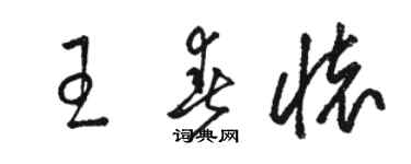 骆恒光王春怀草书个性签名怎么写