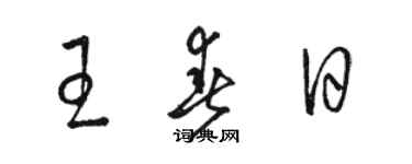 骆恒光王春日草书个性签名怎么写