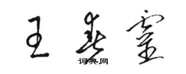 骆恒光王春灵草书个性签名怎么写