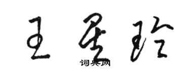 骆恒光王星玲草书个性签名怎么写