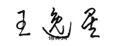 骆恒光王逸星草书个性签名怎么写