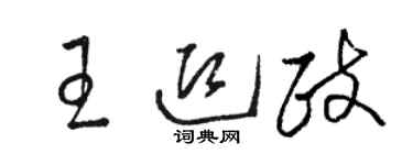 骆恒光王迎政草书个性签名怎么写