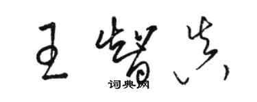 骆恒光王智真草书个性签名怎么写