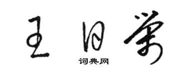 骆恒光王日荣草书个性签名怎么写