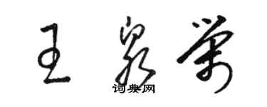 骆恒光王泉荣草书个性签名怎么写